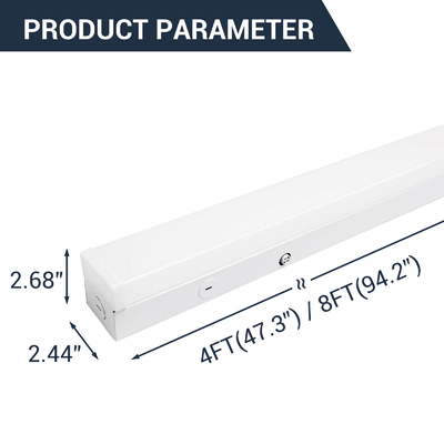 4ft led linear strip light fixture indoor for bedroom Linkable 5850 Lumen Max Wattage And CCT Selectable 120-277