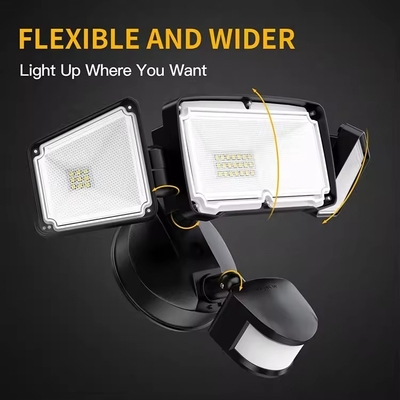 20w 28w 39w Garden 3 Head Led Security Lights Motion Sensor Outdoor Adjustable Led Flood Light Ip67 For Outdoor