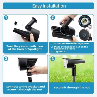 Energy-Saving Waterproof Solar Lights for Garden Automatic Function 6-8 Hours Charging Time