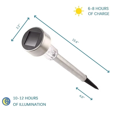 Ip65 12V Outdoor Flood Fixture Pole Brightest 5W Modern Stainless Steel Led Solar Garden Light