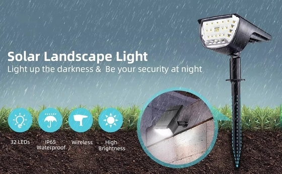 Waterproof Solar Lights for Garden Automatic Function 6-8 Hours Charging Time
