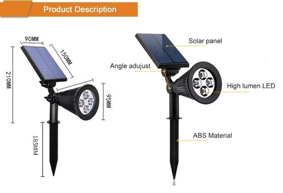 Hot Selling Waterproof Solar Lights for Garden Automatic Function 6-8 Hours Charging Time